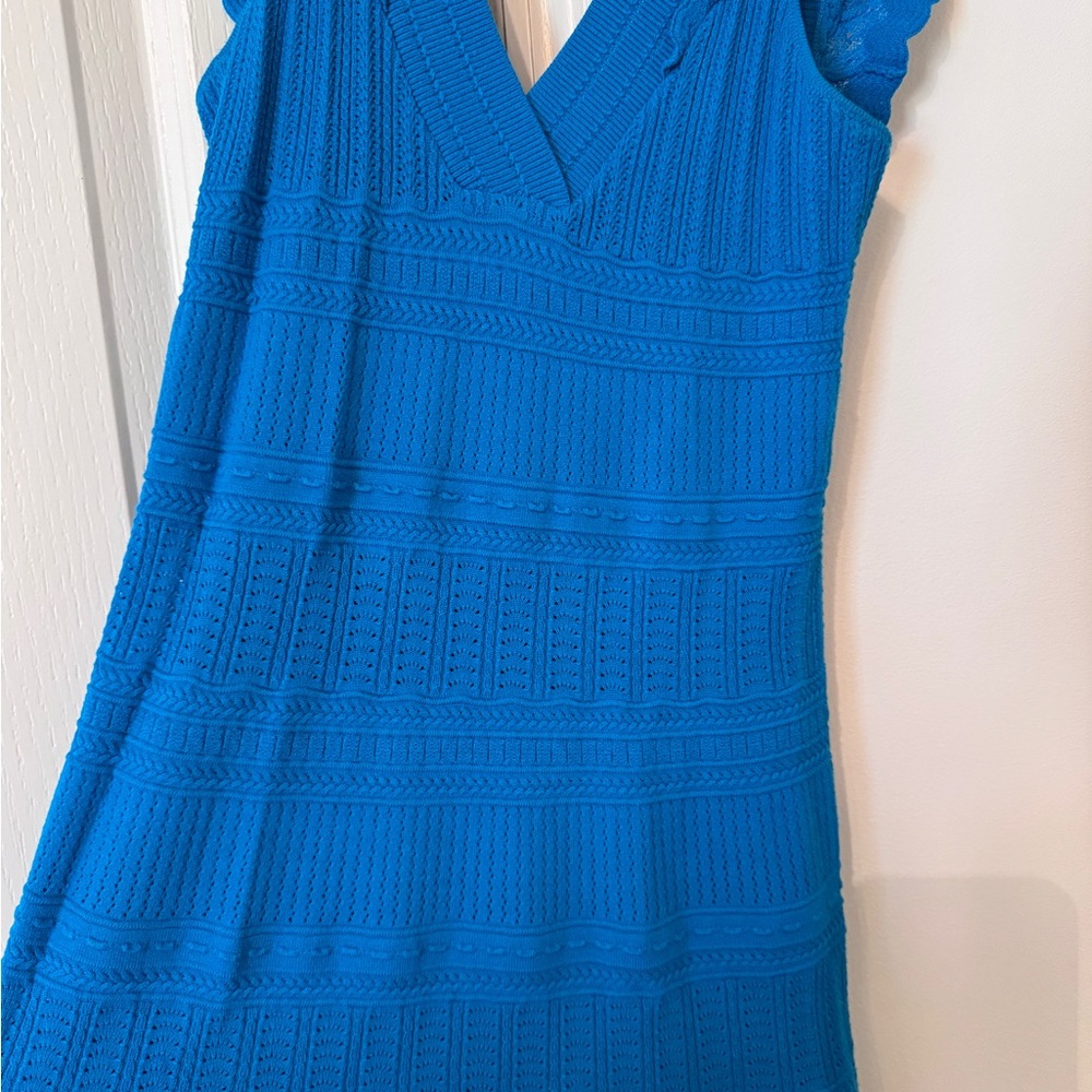 Sezane Aphrodite Dress Bleu Caraïbes - Size M - Picture 3 of 7